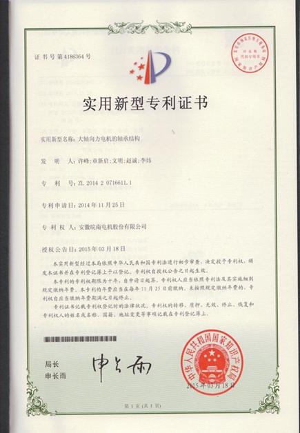 皖南電機(jī):大軸向力電機(jī)的軸承結(jié)構(gòu)|電機(jī)專利|電動機(jī) 皖南電機(jī):大軸向力電機(jī)的軸承結(jié)構(gòu)|電機(jī)專利|電動機(jī)