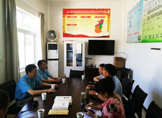 皖南電機董事長陳根喜、總經(jīng)理陳學鋒到觀陽村扶貧